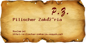 Pilischer Zakária névjegykártya